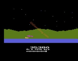 une photo d'Ã©cran de Moon Patrol sur Atari 2600